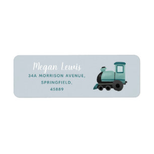 Boys Niedlich Blue Train Baby Dusche Rückfahrt