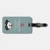 Boys Niedlich Blue Transport Pattern Kids Gepäckanhänger (Rückseite horizontal)