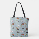 Boys Niedlich Blue Transport Pattern Kids Tasche (Rückseite)