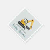 Boys Niedlich Digger Baby Dusche Serviette (Ecke)