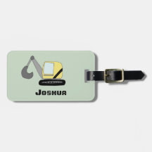 Boys Niedlich Digger Bagger Doodle und Name