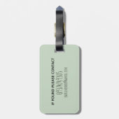 Boys Niedlich Digger Bagger Doodle und Name Gepäckanhänger (Rückseite vertikal)