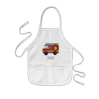 Boys Niedlich Fireman Fire Motor LKW und Name