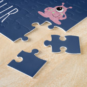 Boys Niedlich Modern Space Alien Cartoon & Name Ki Puzzle (Seite)