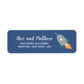 Boys Niedlich Rocket Space Baby Dusche Rücksendead (Vorne)