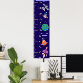Boys Niedlich Space Growth Chart Poster (Heimbüro)