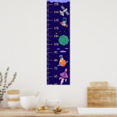 Boys Niedlich Space Growth Chart Poster (Küche)