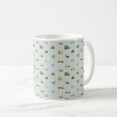 Boys Niedlich Transport Car Muster monogramm Kids Kaffeetasse (VorderseiteRechts)