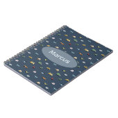 Boys Niedlich Transport Car Muster monogramm Kids Notizblock (Linke Seite)