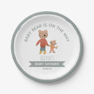 Boys Niedlich Woodland Baby Bear Pappteller