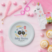 Boys Niedliche Landtiere & Blue Traktor Baby Dusch Pappteller (Party)