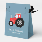 Boys Niedliche Landtiere Traktor Babydusche Geschenkschachtel (Rückseite)