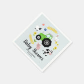 Boys Niedliche Landtiere Traktor Babydusche Serviette (Ecke)