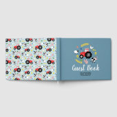 Boys Niedliche Rustikale Landtiere Traktor Babydus Gästebuch (Voll)