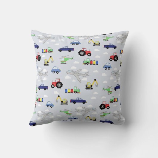 Boys Niedlicher LKW-LKW-LKW-LKW-LKW-Flugzeug und N Kissen (Rückseite)