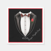 Boys Night Out Tuxedo Party Napkins Serviette (Vorderseite)
