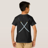Boys Ninja Schwert Cool verschleiern Kostüm Grafik T-Shirt (Schwarz voll)