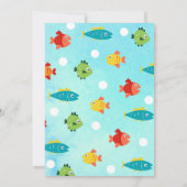 Boy's O-Fisch-al 1. Geburtstag Einladungen (Rückseite)