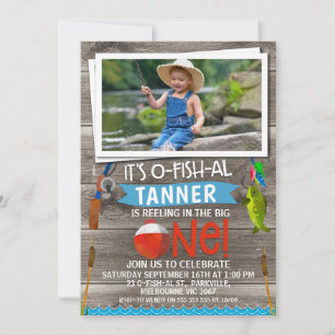 Boy's O-Fish-al erste Einladung zum 1. Geburtstag