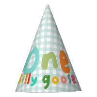 Boys One Albern Goose Blue Gingham 1. Geburtstag