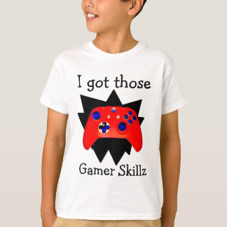 Boys Orange Gamer Skillz T - Shirt