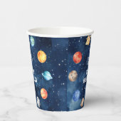Boys Outer Space Solar System Cosmic Birthday Pappbecher (Links)
