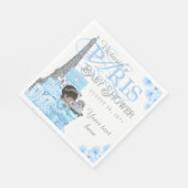 Boys Paris Baby Dusche Napkins Serviette (Ecke)