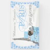 Boys Paris Baby Showbanner Banner (Vertikal)