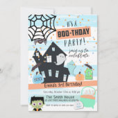 Boys Pastel Halloween-Party Geburtstag Einladung (Vorderseite)