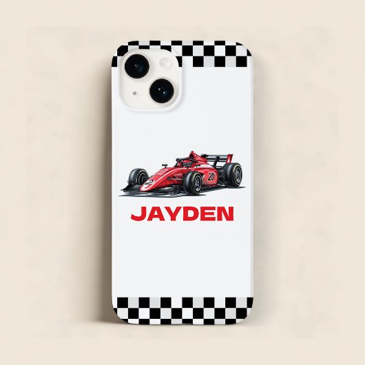 Boys Personalised Racing Car Case-Mate iPhone Hülle