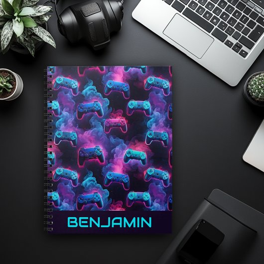 Boys Personalisiert Gaming Controller Muster Notizblock