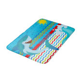 Boys Personalisiert Name Shark Bathroom Bathmat Badematte (Schrägansicht)