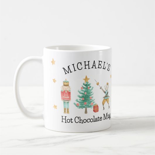 Boys Personalisierte Nutcracker Chocolate-Tasse Kaffeetasse (Links)