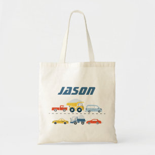 Boys Personalisierte Transportfahrzeuge Tote Bag Tragetasche