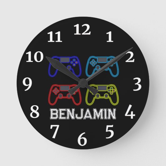 Boys Playstation Personalisierte Uhr (Vorderseite)