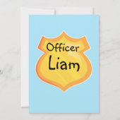 Boys Police Officer Birthday Einladung (Rückseite)