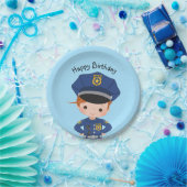 Boys Police Officer Happy Birthday Party Pappteller (Party)