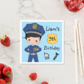 Boys Police Officer Polizist Birthday Party Serviette (Beispiel)