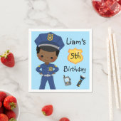 Boys Police Officer Polizist Birthday Party Serviette (Beispiel)