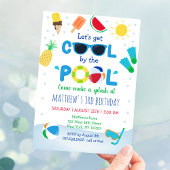 Boys Pool Party Sommer Geburtstag Einladung