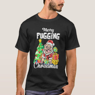 Boys Pugmas Fröhliches Puggen Weihnachtsbaum Hund T-Shirt