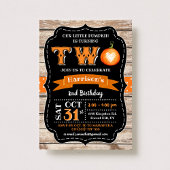 Boy's Pumpkin 2. Geburtstag Einladung