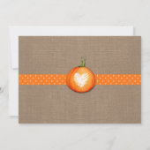 Boy's Pumpkin 2. Geburtstag Foto Einladung (Rückseite)