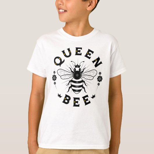 Boy's Queen Bee / White T - Shirt (Vorderseite)
