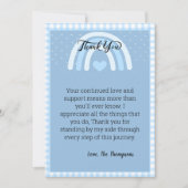 Boys Rainbow Baby Dusche Dankeskarte (Vorderseite)