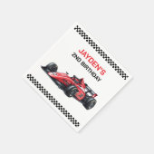 Boys Red Racing Car Birthday Party Napkins Serviette (Ecke)