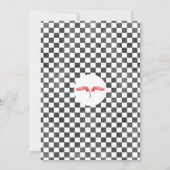 Boys Red Racing Car Elephant Zwei Fast 2. Geburtst Einladung (Rückseite)