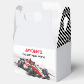 Boys Red Racing Car Party Favor Box Geschenkschachtel (Geöffnet)