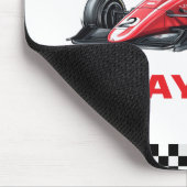 Boys Red Racing Car Personalised  Mousepad (Ecke)