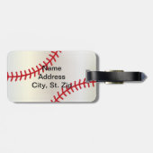 Boy's Red Sport Baseball ⚾ Gepäckanhänger (Rückseite horizontal)